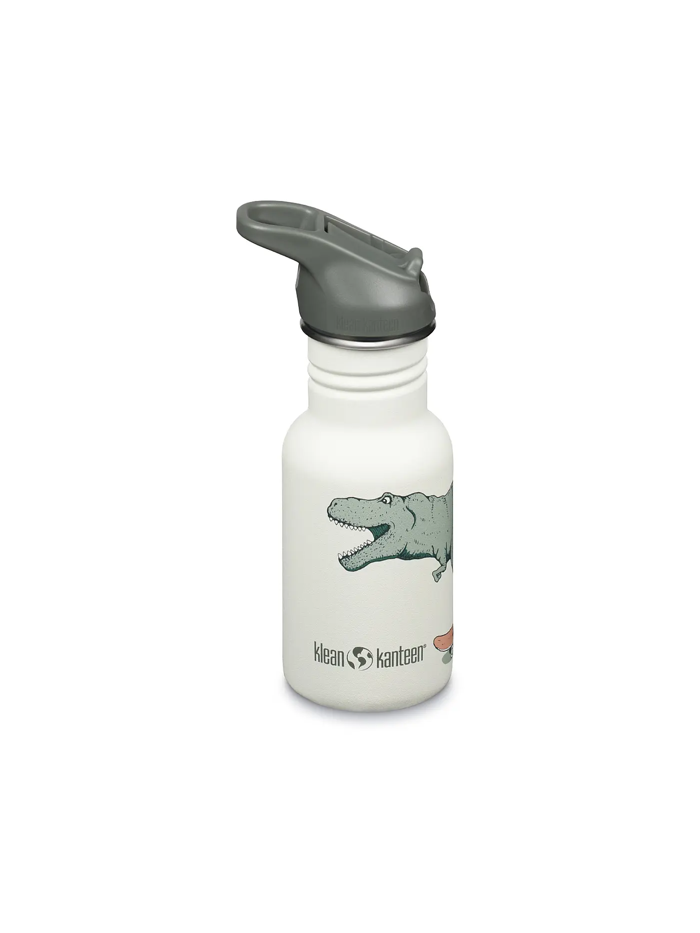 KLEAN KANTEEN | Kinder Trinkflasche Flip Seal Sport Cap Wistraw 355ml | weiss